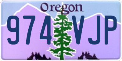 OR license plate 974VJP