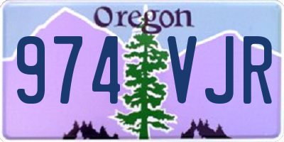 OR license plate 974VJR