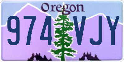 OR license plate 974VJY