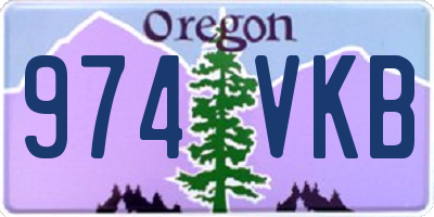 OR license plate 974VKB