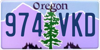 OR license plate 974VKD