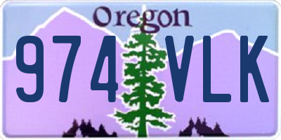 OR license plate 974VLK