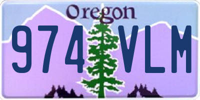 OR license plate 974VLM