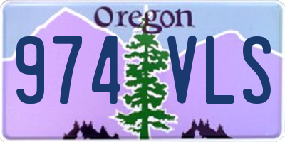 OR license plate 974VLS