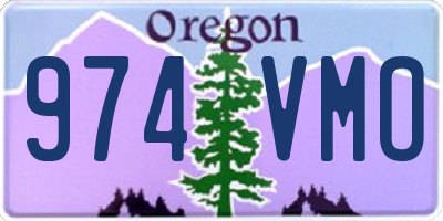 OR license plate 974VMO