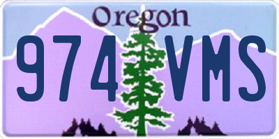 OR license plate 974VMS