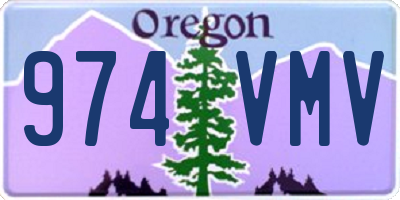 OR license plate 974VMV