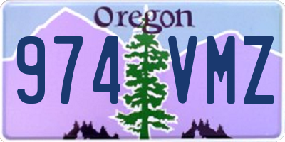 OR license plate 974VMZ