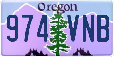 OR license plate 974VNB