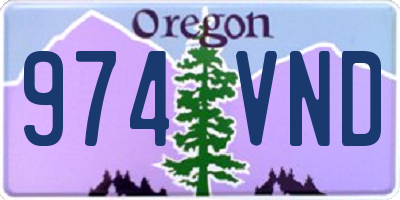 OR license plate 974VND