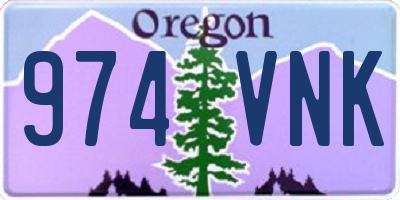 OR license plate 974VNK