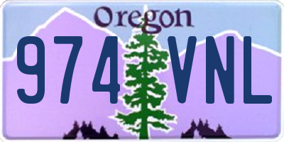 OR license plate 974VNL