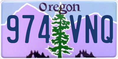 OR license plate 974VNQ