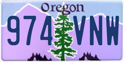 OR license plate 974VNW