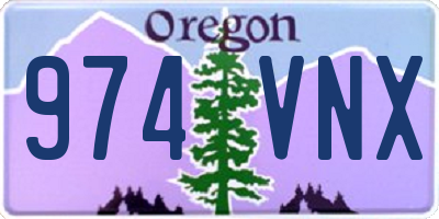 OR license plate 974VNX