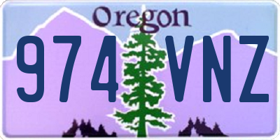 OR license plate 974VNZ