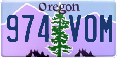 OR license plate 974VOM