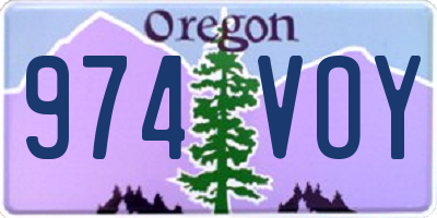 OR license plate 974VOY