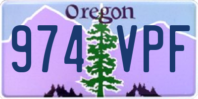 OR license plate 974VPF