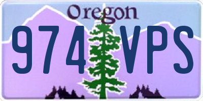 OR license plate 974VPS