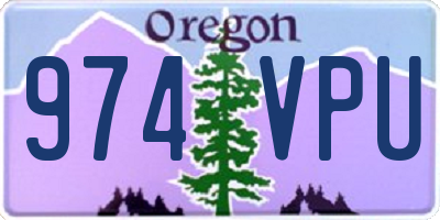 OR license plate 974VPU
