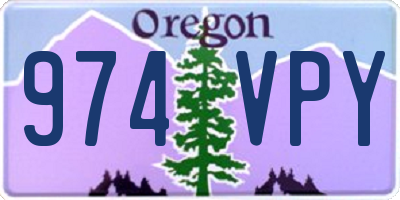 OR license plate 974VPY