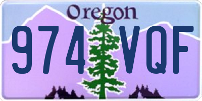 OR license plate 974VQF