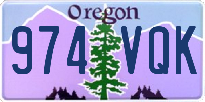 OR license plate 974VQK