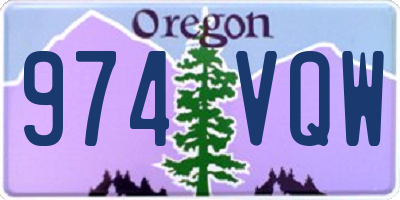 OR license plate 974VQW