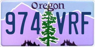 OR license plate 974VRF