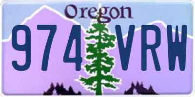 OR license plate 974VRW