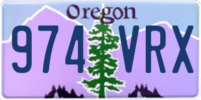 OR license plate 974VRX