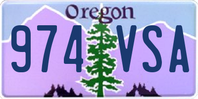 OR license plate 974VSA