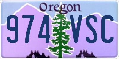 OR license plate 974VSC