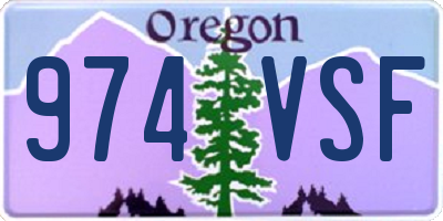 OR license plate 974VSF