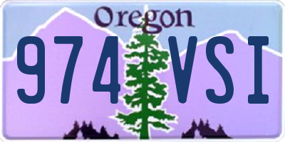 OR license plate 974VSI