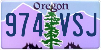 OR license plate 974VSJ