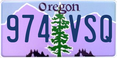 OR license plate 974VSQ