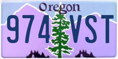 OR license plate 974VST