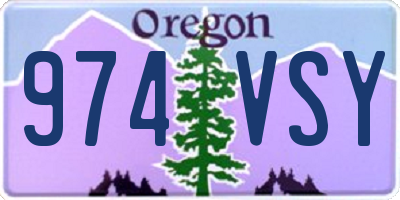 OR license plate 974VSY