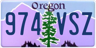 OR license plate 974VSZ