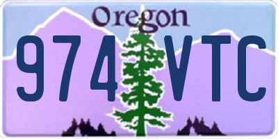 OR license plate 974VTC