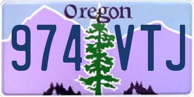 OR license plate 974VTJ