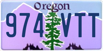 OR license plate 974VTT