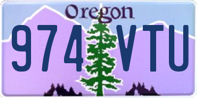 OR license plate 974VTU