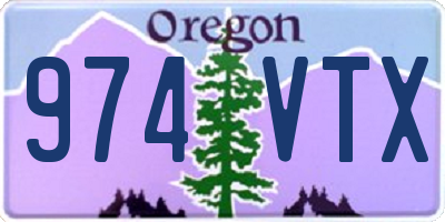 OR license plate 974VTX