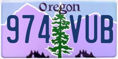 OR license plate 974VUB