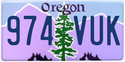 OR license plate 974VUK
