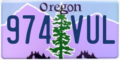 OR license plate 974VUL