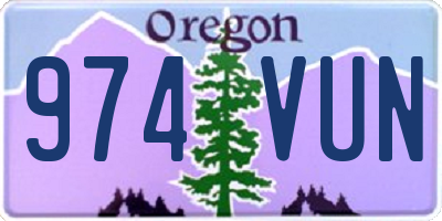 OR license plate 974VUN